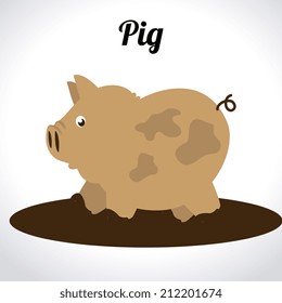 Animal design over white background, vector illustration