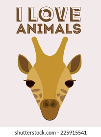 Animal design over white background, vector illustration