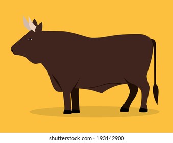 Animal design over yellow background, vector illustration
