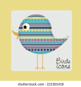 Animal design over yellow background, vector illustration