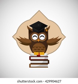 Animal design. owl icon. Isolated illustration , vector