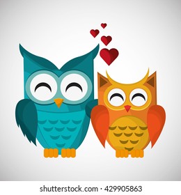 Animal design. owl icon. Isolated illustration , vector