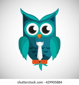 Animal design. owl icon. Isolated illustration , vector