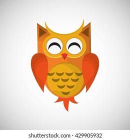 Animal design. owl icon. Isolated illustration , vector