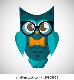 Animal design. owl icon. Isolated illustration , vector