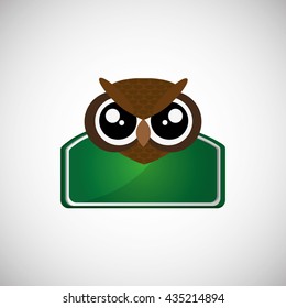 Animal design. owl icon. Isolated illustration, white background