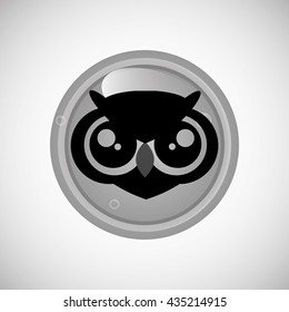 Animal design. owl icon. Isolated illustration, white background