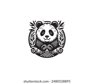 Animal design panda art  for vector file. 