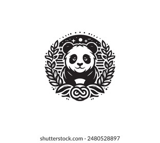 Arte de panda de diseño animal para archivo de Vector. 