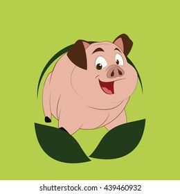 Animal design. pig icon. Isolated illustration, white background