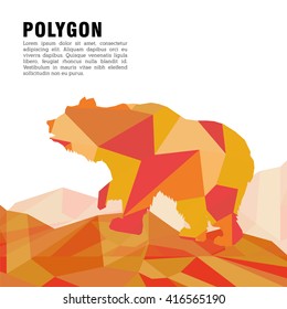 Animal design. Polygon concept. Shape and Origami icon, vector illustration
