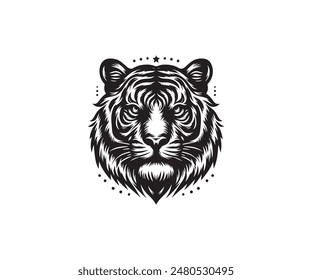 Diseño de animales Tiger art para archivo de Vector. 
