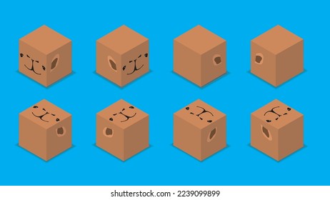 Animal Dice 3D Character Animal Camel Cartoon Vector