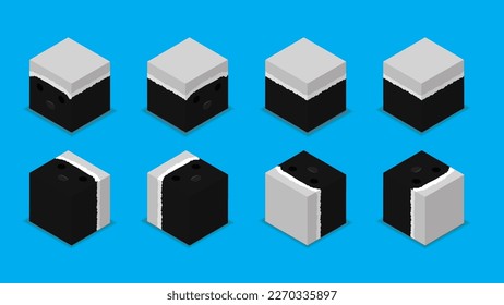 Animal Dice 3D Character Animal Honey Badger Cartoon Vector
