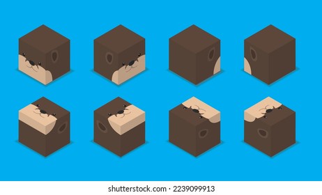 Animal Dice 3D Character Animal Otter Cartoon Vector