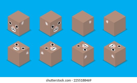 Animal Dice 3D Character Animal Puma Cougar Cartoon Vector