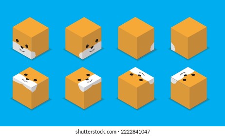 Animal Dice 3D Characters Animal Squirrel Cartoon Vector