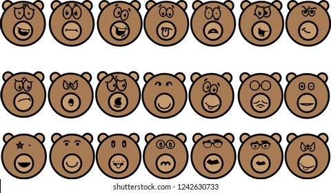 Animal with different moods and acts.