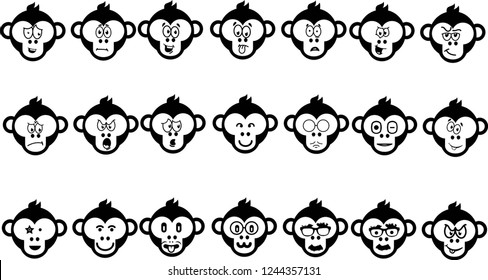 Animal with different moods and acts.