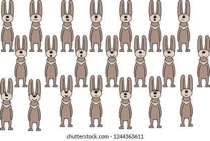 Animal with different moods and acts.