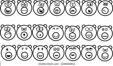 Animal with different moods and acts.