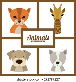 Animal digital design, vector illustration eps 10