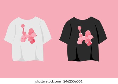 animal dog ballon on tshirt apparel design layout