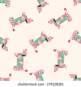 animal dog cartoon , cartoon seamless pattern background