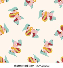 animal dog cartoon , cartoon seamless pattern background