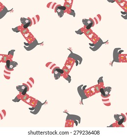 animal dog cartoon , cartoon seamless pattern background
