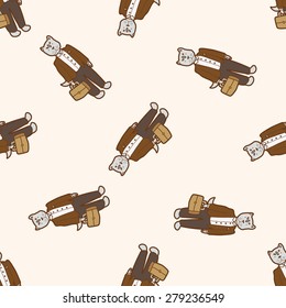 animal dog cartoon , cartoon seamless pattern background