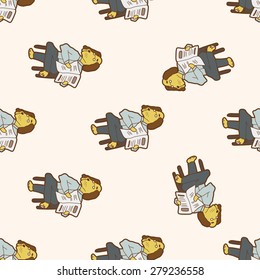 animal dog cartoon , cartoon seamless pattern background