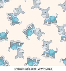 animal dog cartoon , cartoon seamless pattern background