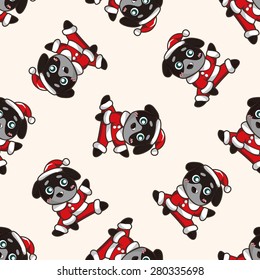 animal dog cartoon , cartoon seamless pattern background