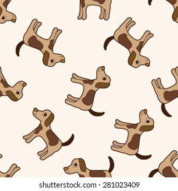 animal dog cartoon , cartoon seamless pattern background