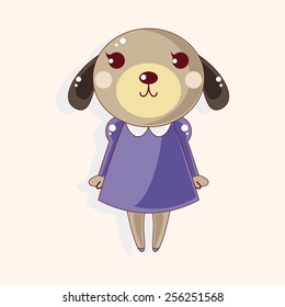 animal dog cartoon theme elements