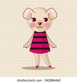 animal dog cartoon theme elements