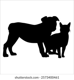 Animal Dog and Cat Bonding vector illustration