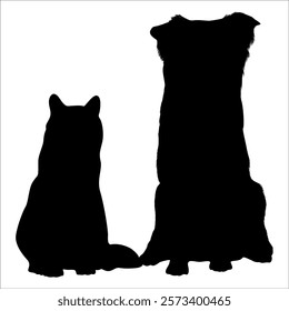 Animal Dog and Cat Bonding vector illustration