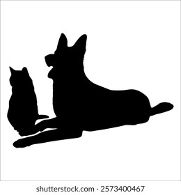 Animal Dog and Cat Bonding vector illustration