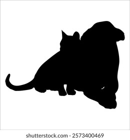 Animal Dog and Cat Bonding vector illustration