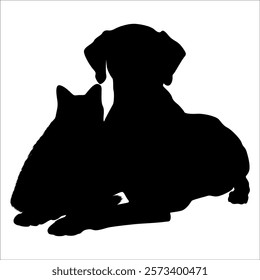 Animal Dog and Cat Bonding vector illustration