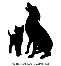 Animal Dog and Cat Bonding vector illustration