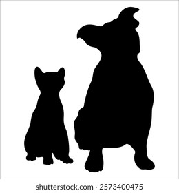 Animal Dog and Cat Bonding vector illustration