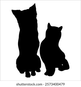 Animal Dog and Cat Bonding vector illustration