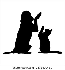 Animal Dog and Cat Bonding vector illustration