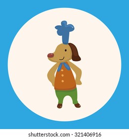 animal dog chef cartoon theme elements