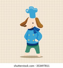 animal dog chef cartoon theme elements
