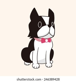 Animal dog flat icon elements, eps10