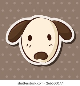 Animal dog flat icon elements, eps10